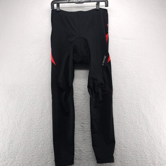 Santic Cycling Pants Mens 2XL Black Padded Road Bike Tights Leggings Ankle Zip - Picture 2 of 16